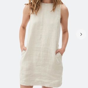 Michael Stars - cream Jean dress with pockets